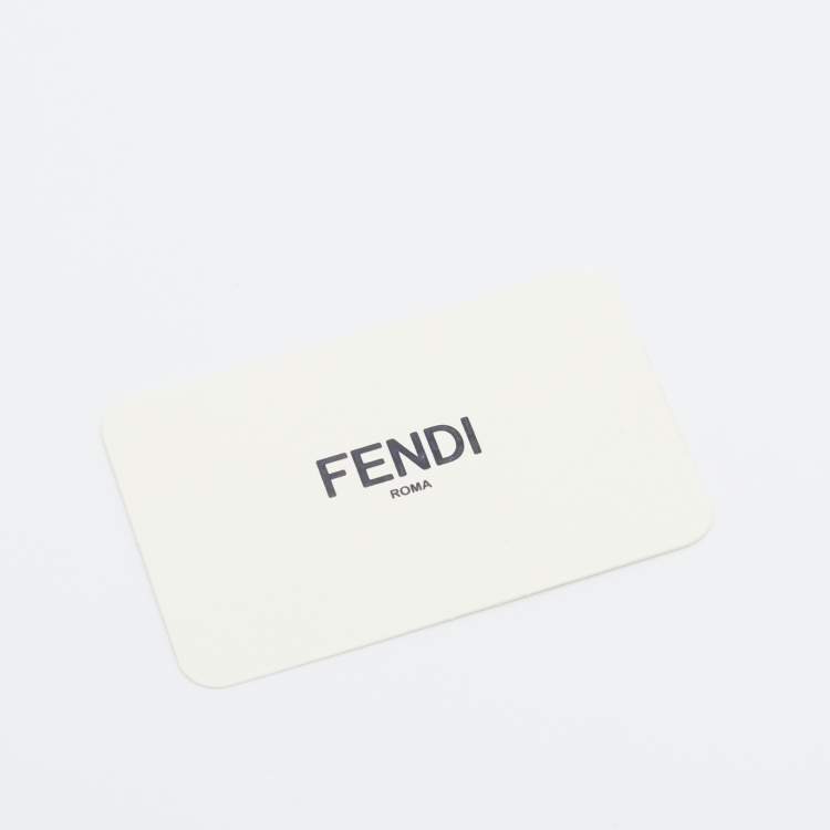Pre Owned Fendi Brown Leather Dotcom Top Handle Bag