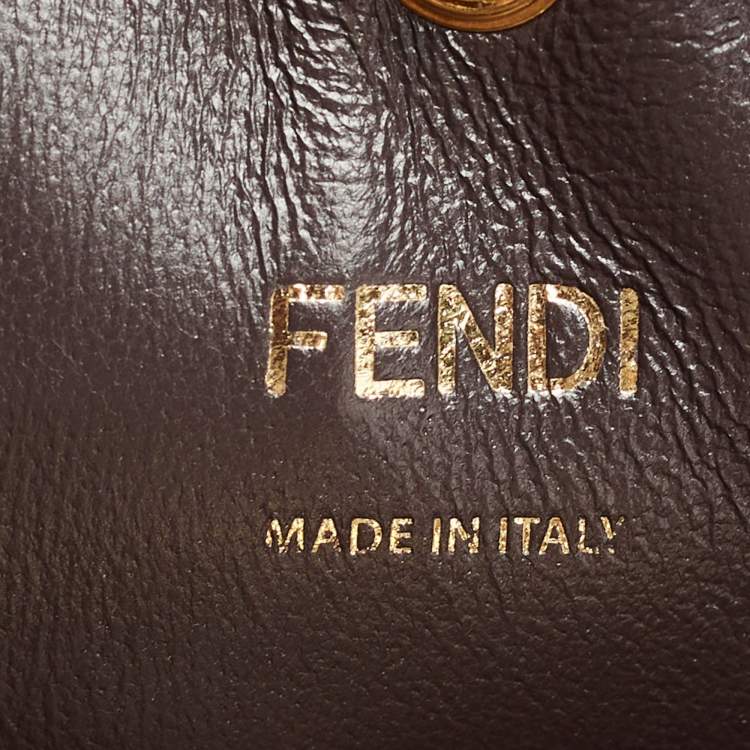 Pre Owned Fendi Burgundy Suede Peekaboo X Lite Top Handle Bag