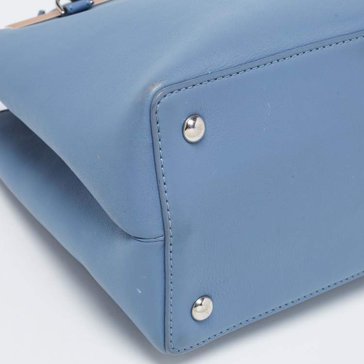 Pre Owned Fendi Blue Leather 2jours Tote