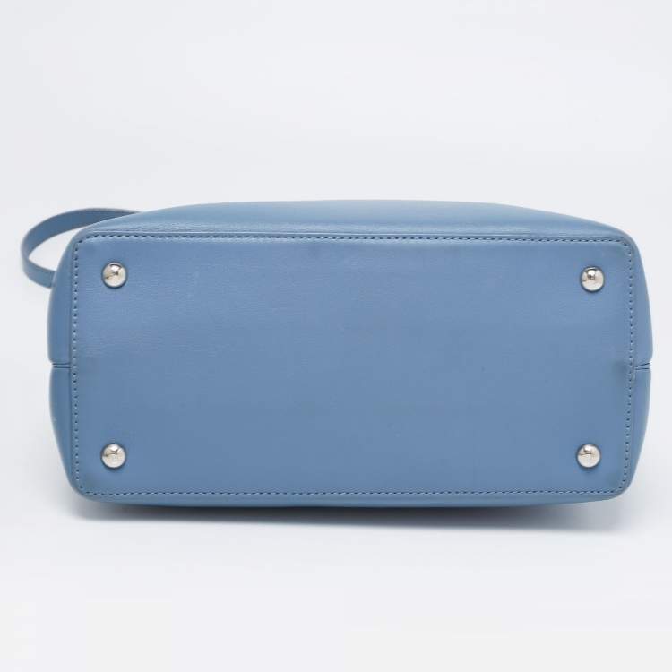 Pre Owned Fendi Blue Leather 2jours Tote