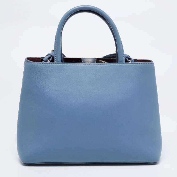Pre Owned Fendi Blue Leather 2jours Tote