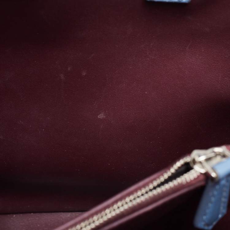 Pre Owned Fendi Blue Leather 2jours Tote