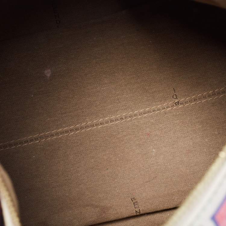 Pre Owned Fendi Multicolor Zucca Coated Canvas And Leather Spalmati Forever Boston Bag