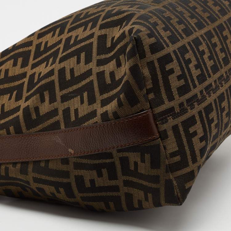 Pre Owned Fendi Tobacco Zucca Canvas Hobo