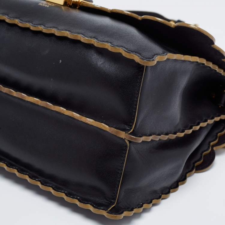 مملوكة مسبقًا Fendi Black Leather Kan I Shoulder Bag