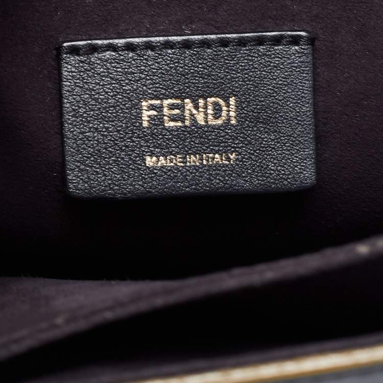 مملوكة مسبقًا Fendi Black Leather Kan I Shoulder Bag