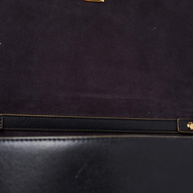 مملوكة مسبقًا Fendi Black Leather Kan I Shoulder Bag