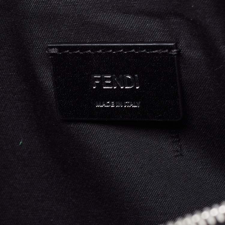 Pre Owned Fendi Black /Grey Zucca Coated Canvas and Leather Camera Bag
