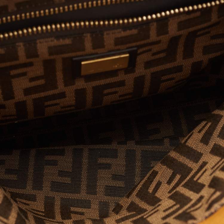 مملوكة مسبقًا Fendi Brown Leather Large Peekaboo Top Handle Bag