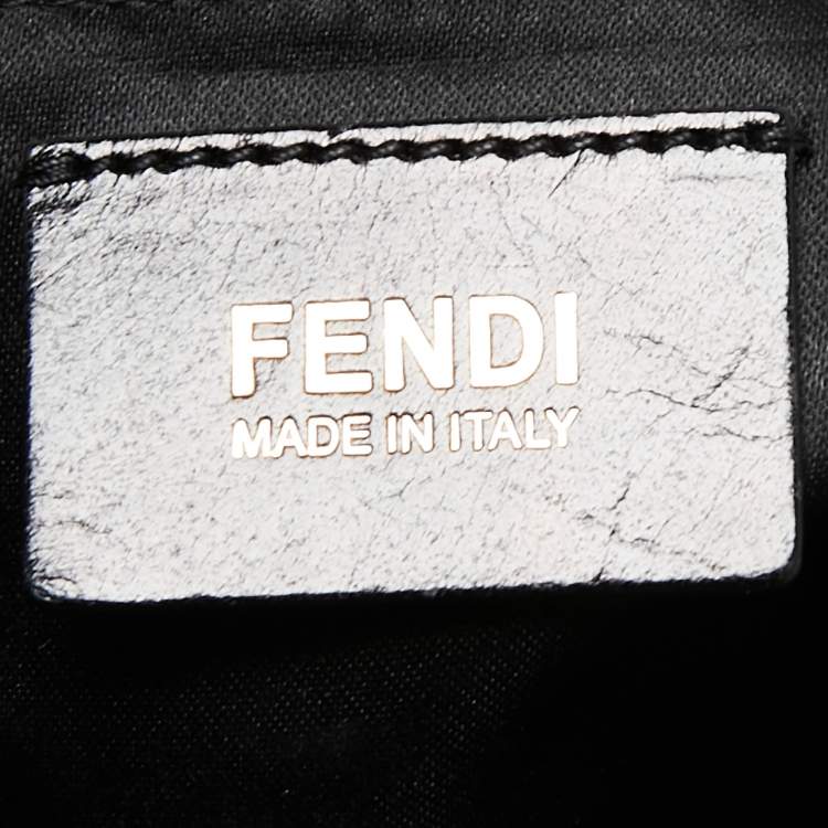 Pre Owned Fendi Black Metallic Leather Mama Forever Hobo