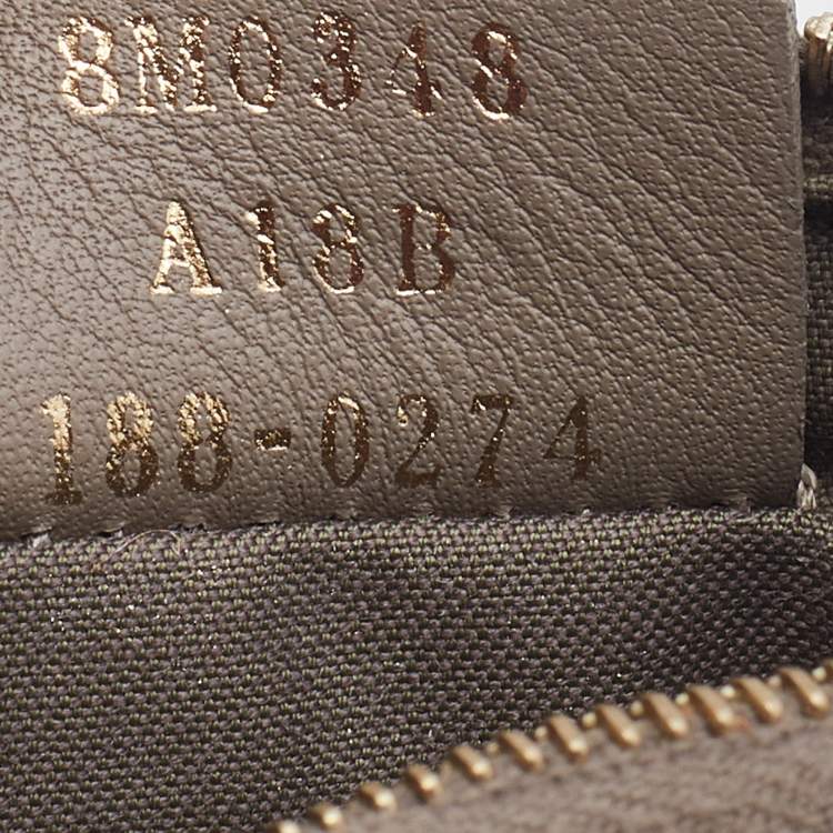 Pre Owned Fendi Grey Leather Zip Card Holder