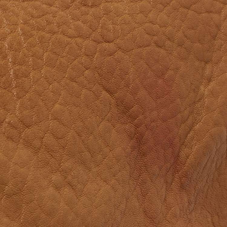 Pre Owned Fendi Brown Pebbled Leather Spy Bag