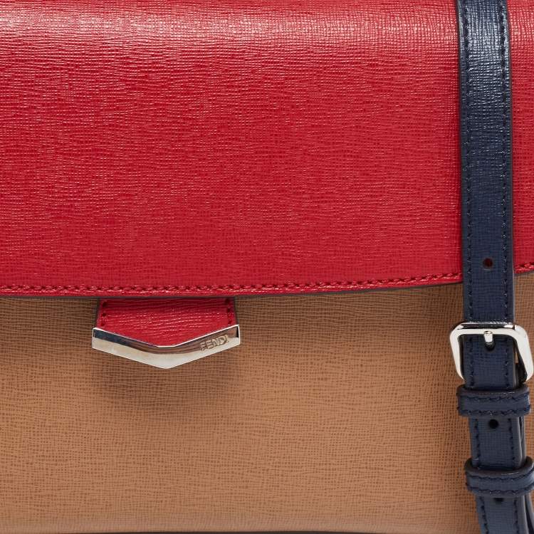 Pre Owned Fendi Multicolor Leather Small Demi Jour Top Handle Bag