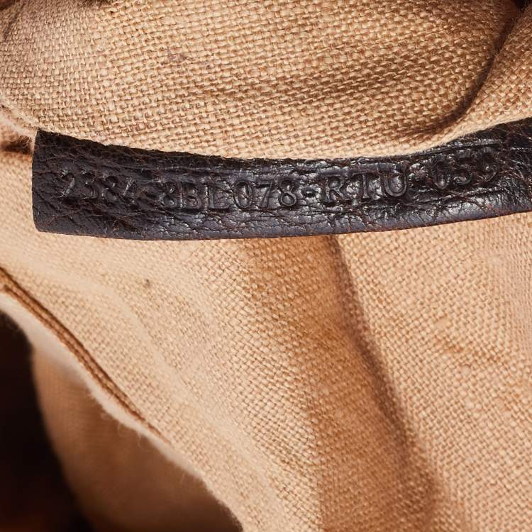 Pre Owned Fendi Brown Zucca Canvas And Leather Baby Spy Hobo