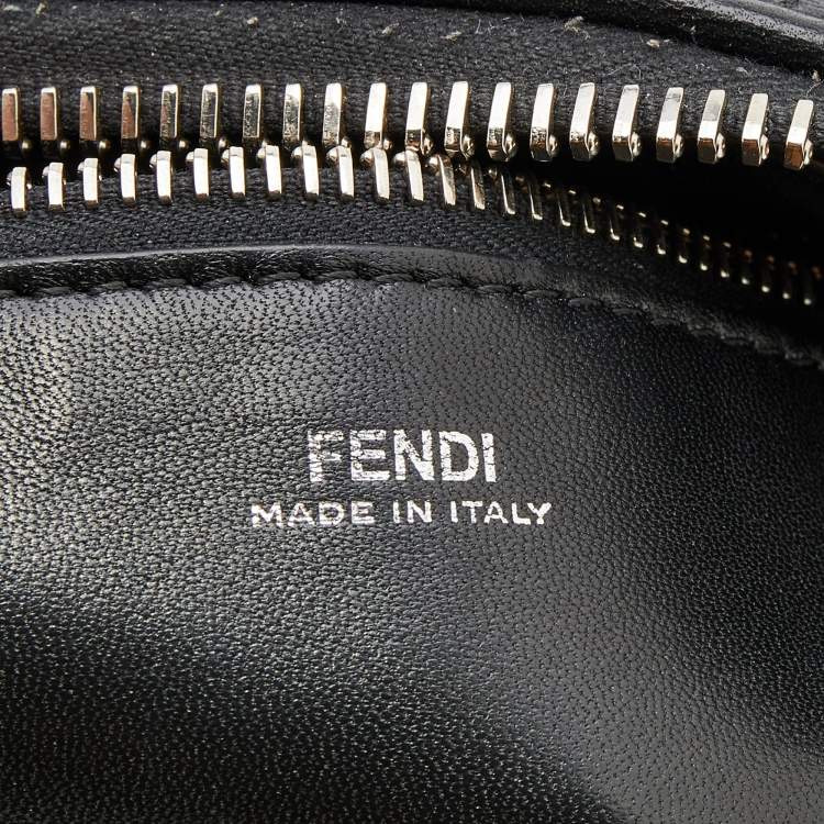 Pre Owned Fendi Black Quilted Leather Dotcom Click Top Handle Bag