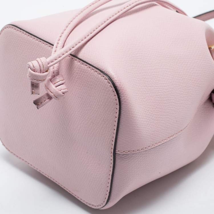 Pre Owned Fendi Pink Leather Mini Mon Tresor Shoulder Bag