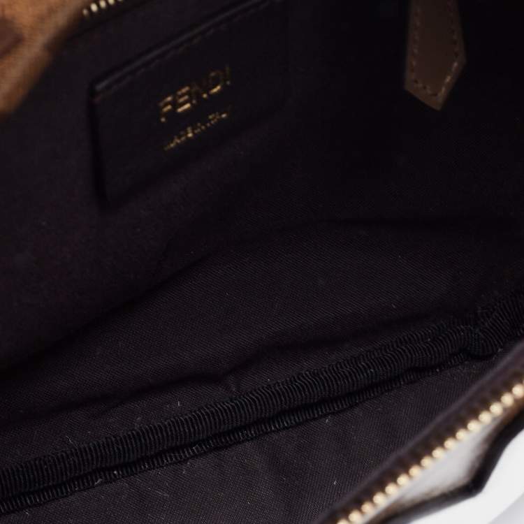 Pre Owned Fendi Brown Zucca Coated Canvas Spalmati Mania Belt Bag