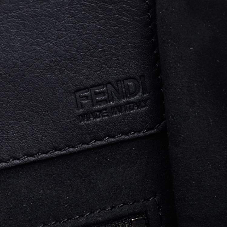 Pre Owned Fendi Black/SIlver Leather Large 3Jours Tote