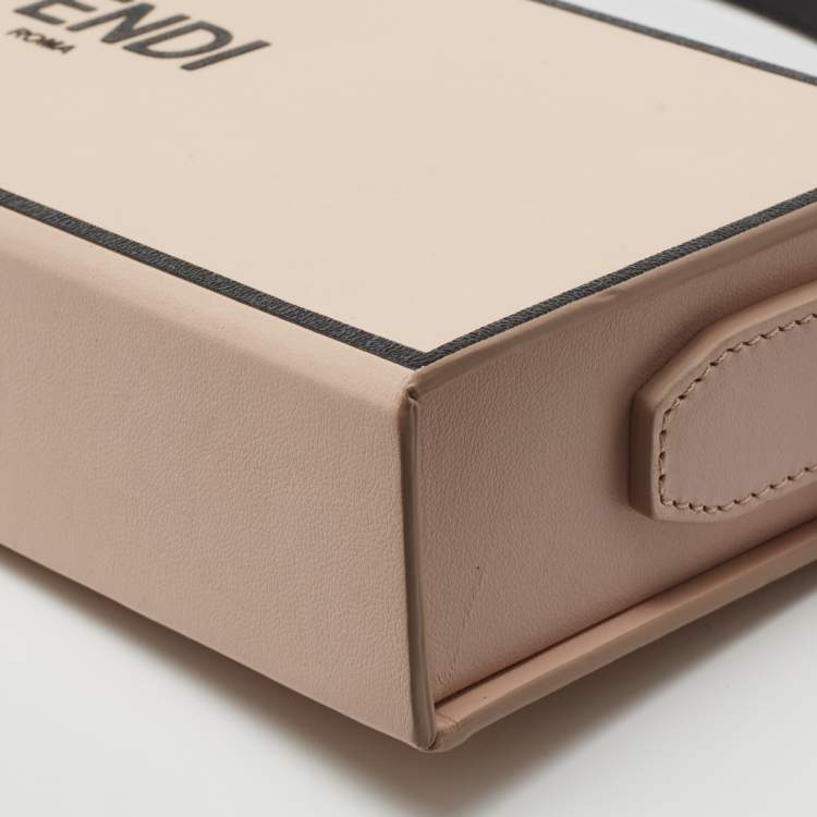 مملوكة مسبقًا Fendi Blush Pink Leather Horizontal Box Crossbody Bag