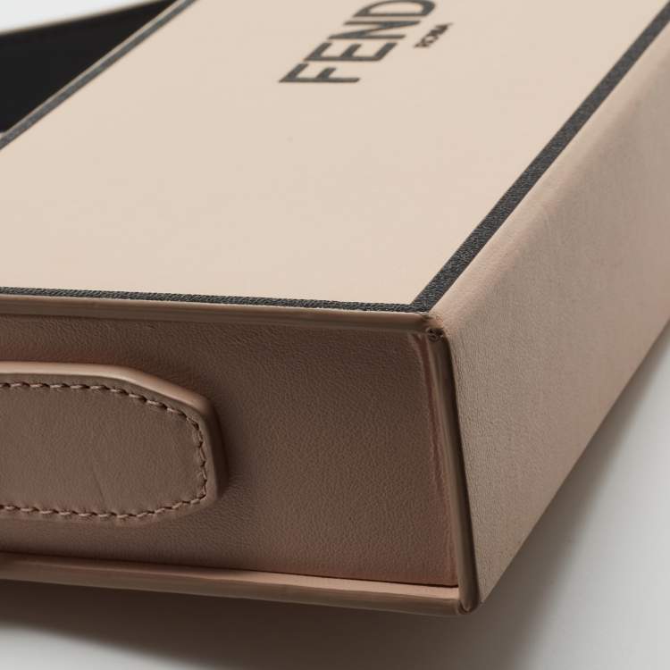 مملوكة مسبقًا Fendi Blush Pink Leather Horizontal Box Crossbody Bag