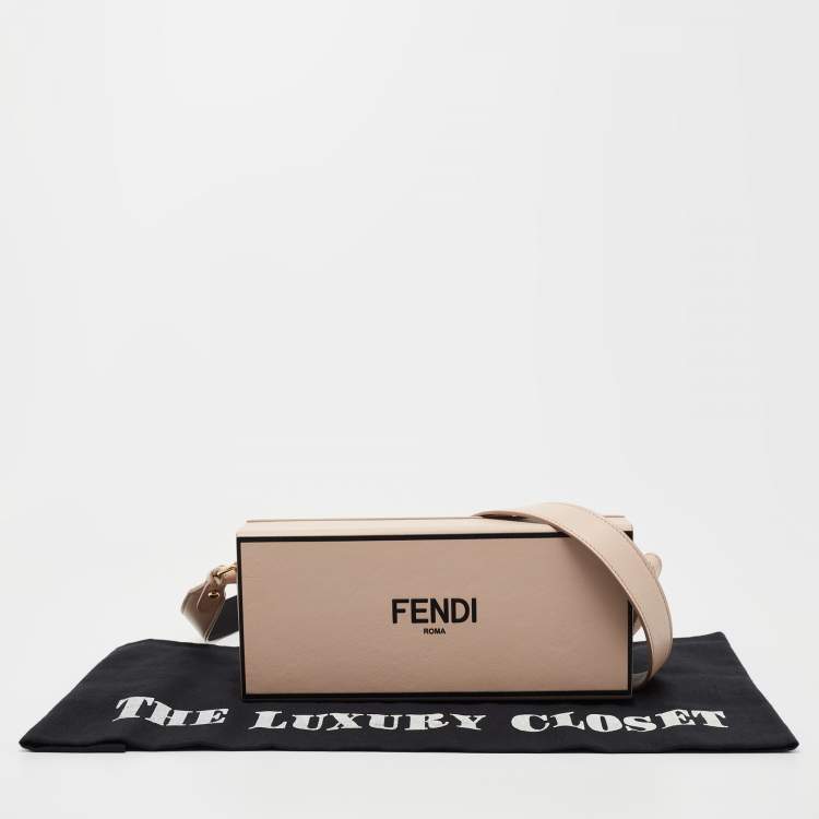 مملوكة مسبقًا Fendi Blush Pink Leather Horizontal Box Crossbody Bag