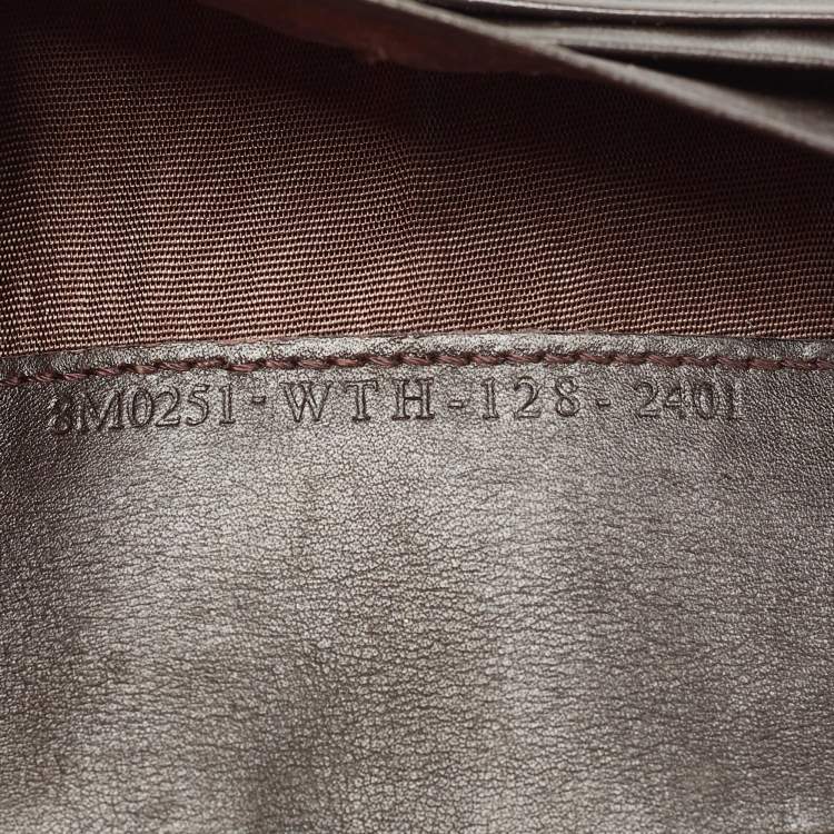 Pre Owned Fendi Beige/Brown Zucca Canvas and Leather Flap Continental Wallet