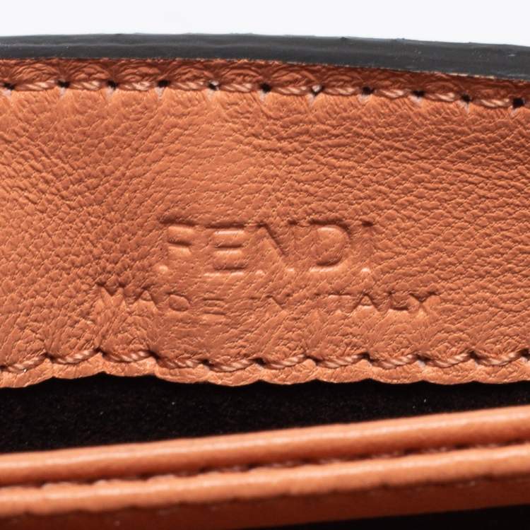 Pre Owned Fendi Multicolor Python Peekaboo Compact Wallet