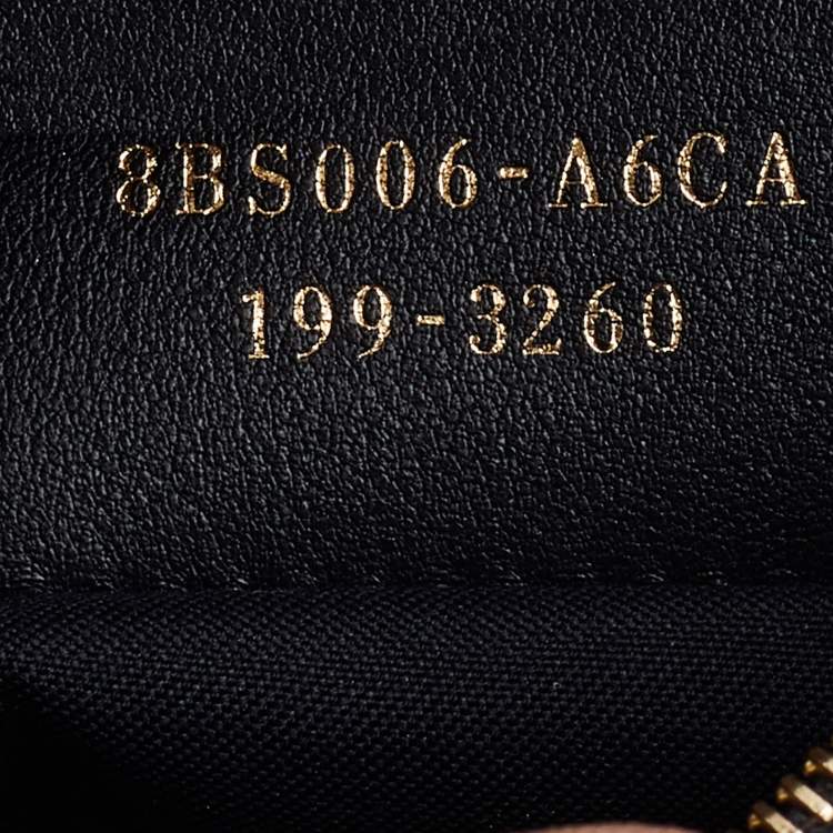 Pre Owned Fendi Brown/Black Leather Double FF Wallet On Chain