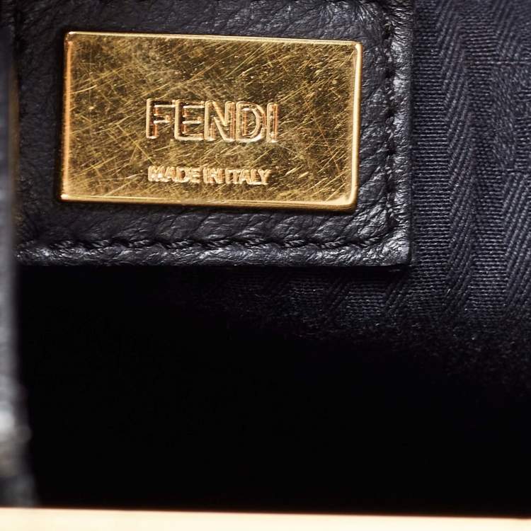 Pre Owned Fendi Black Leather Small 2Jours Tote