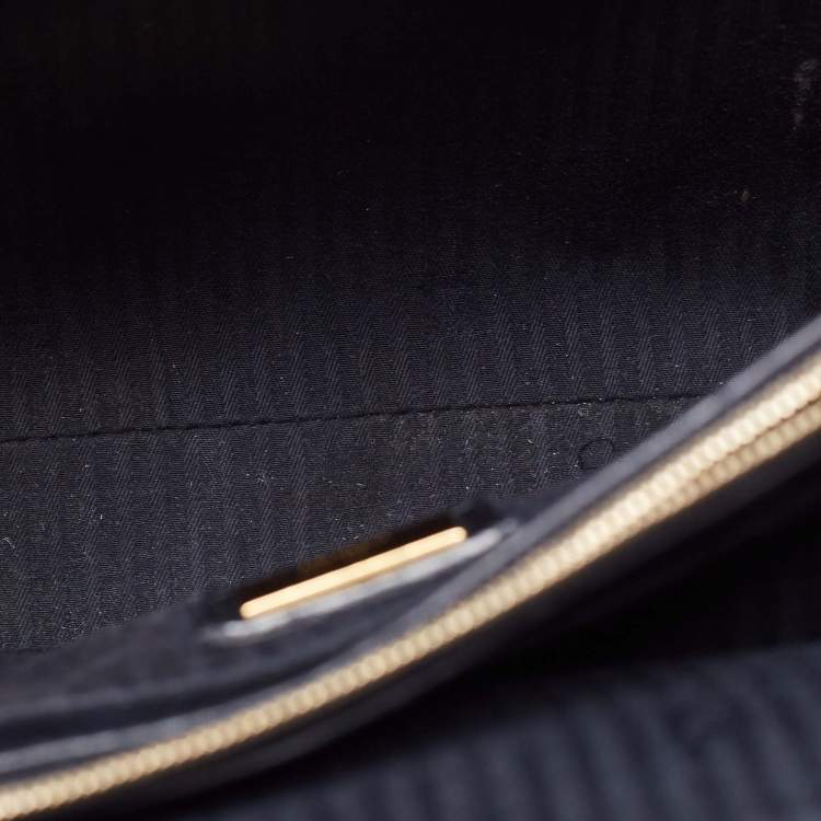 Pre Owned Fendi Black Leather Small 2Jours Tote