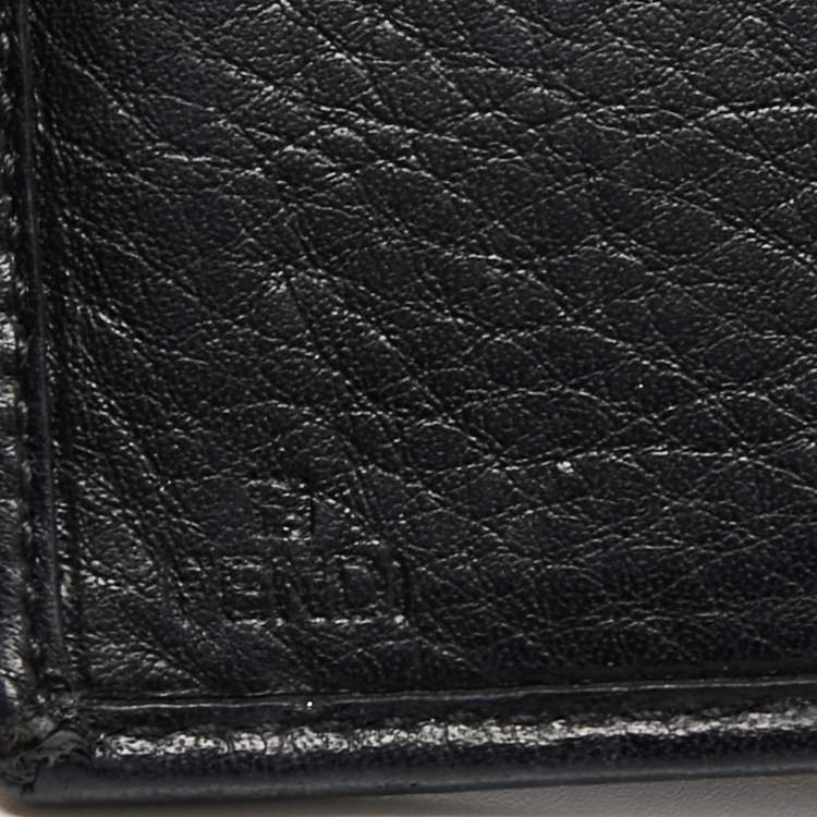 مملوكة مسبقًا Fendi Black Zucca Canvas and Leather French Wallet