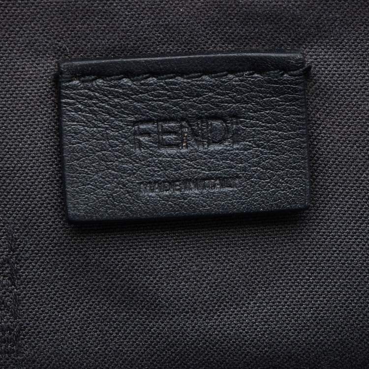 Pre Owned Fendi Metallic Silver Leather Flowerland Tube Wallet on Chain