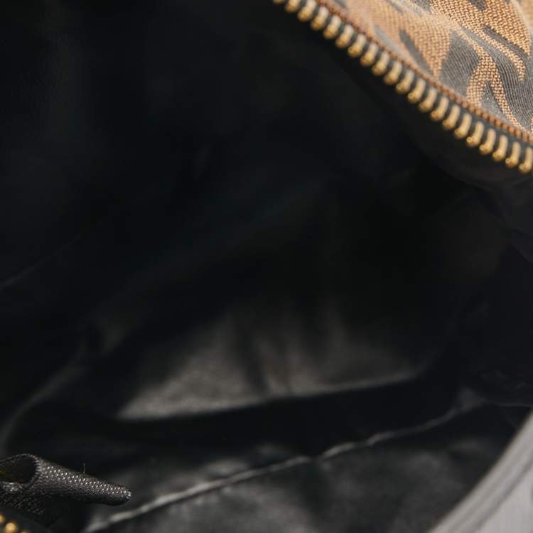 Pre Owned Fendi Tobacco Zucca Canvas Chain Hobo