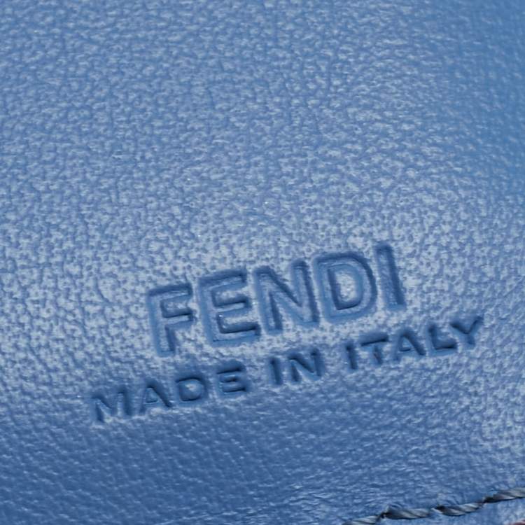مملوكة مسبقًا Fend Teal Leather By The Way Bifold Wallet