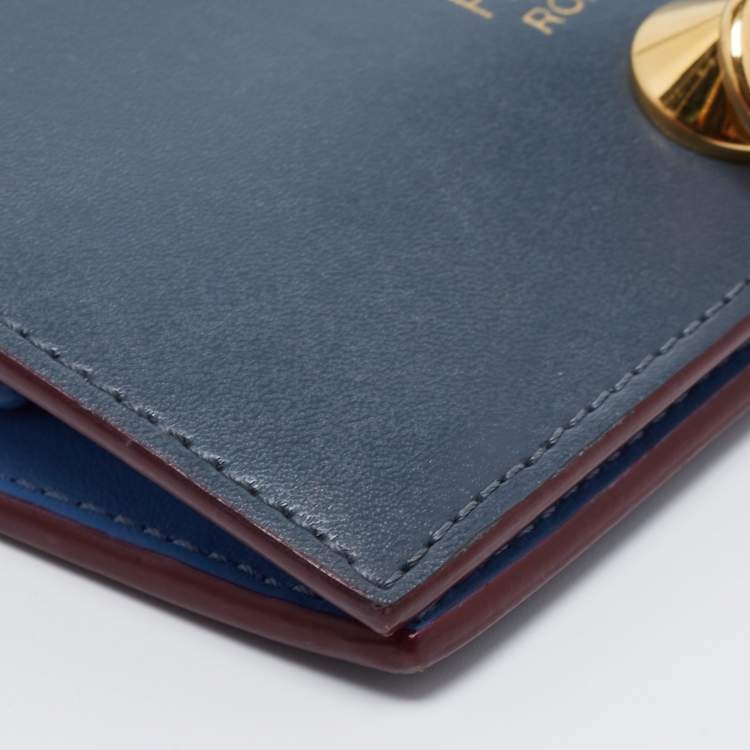 مملوكة مسبقًا Fend Teal Leather By The Way Bifold Wallet