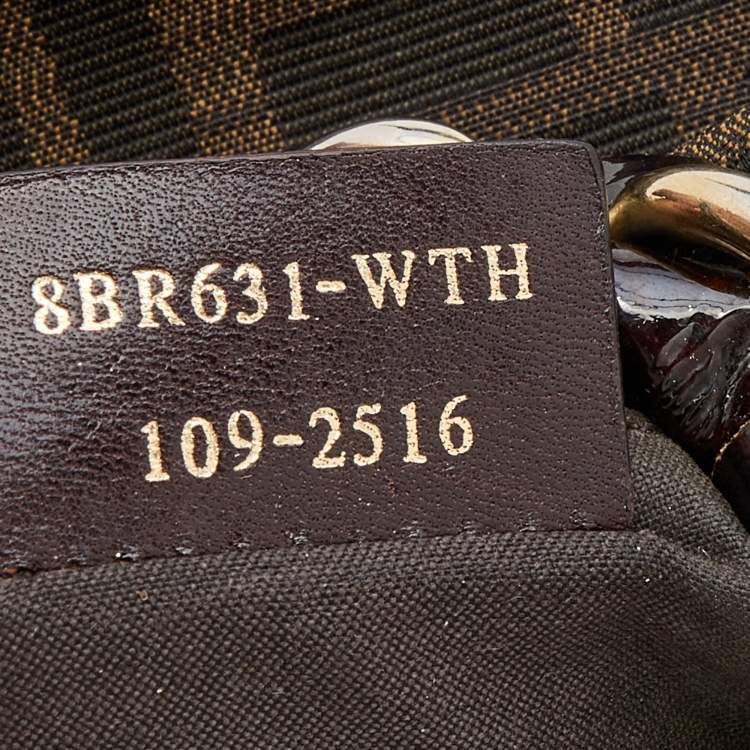 Pre Owned Fendi Tobacco Zucca Canvas Mia Hobo