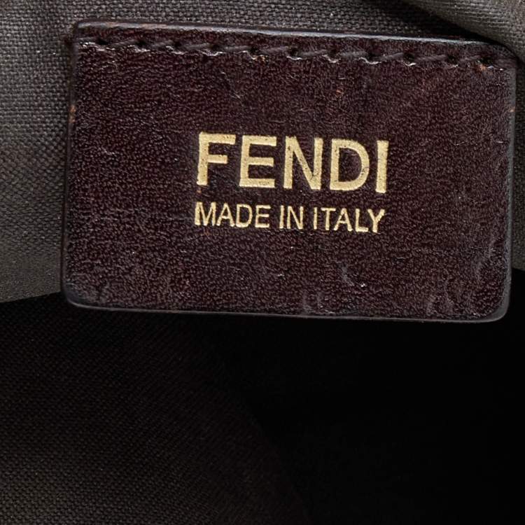Pre Owned Fendi Tobacco Zucca Canvas Mia Hobo
