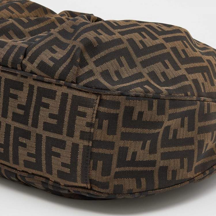 Pre Owned Fendi Tobacco Zucca Canvas Mia Hobo