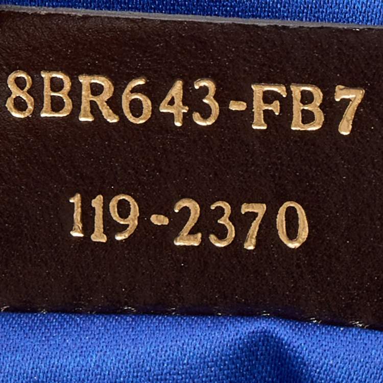 Pre Owned Fendi Blue Iridescent Nubuck Leather Forever Hobo