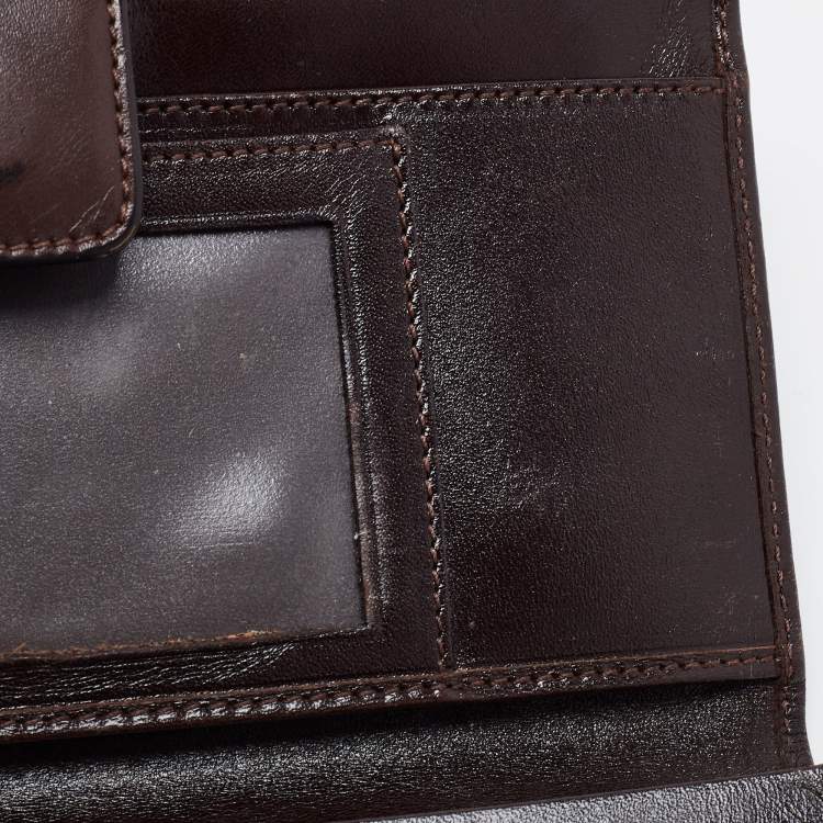 Pre Owned Fendi Tobacco Zucca Canvas and Leather Wallet