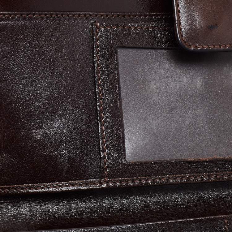 Pre Owned Fendi Tobacco Zucca Canvas and Leather Wallet