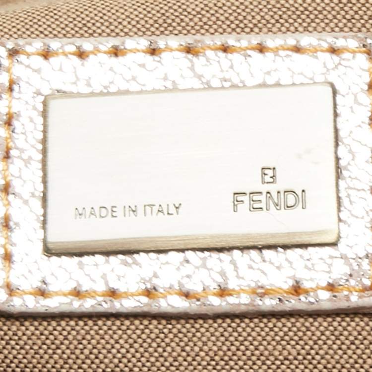 Pre Owned Fendi Radisson Beige Zucca Coated Canvas Borsa B Hobo