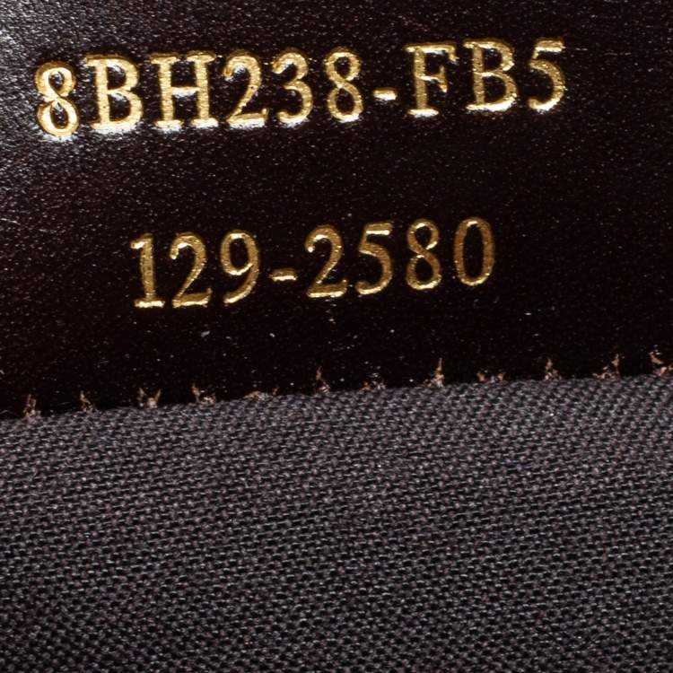 Pre Owned Fendi Burgundy Zucca Coated Canvas and Leather Tote
