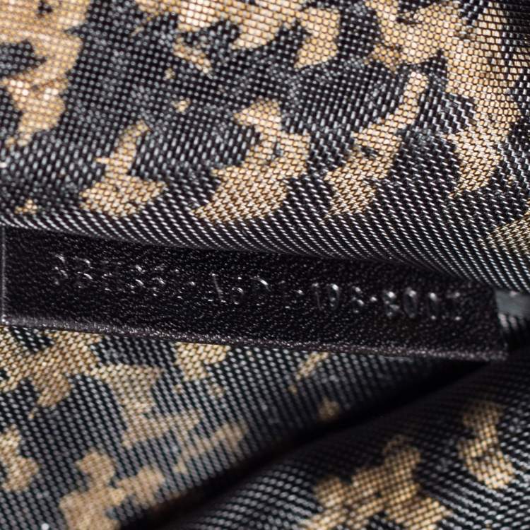 Pre Owned Fendi Black/Beige Woven Raffia and Leather Large Runaway Shopper Tote