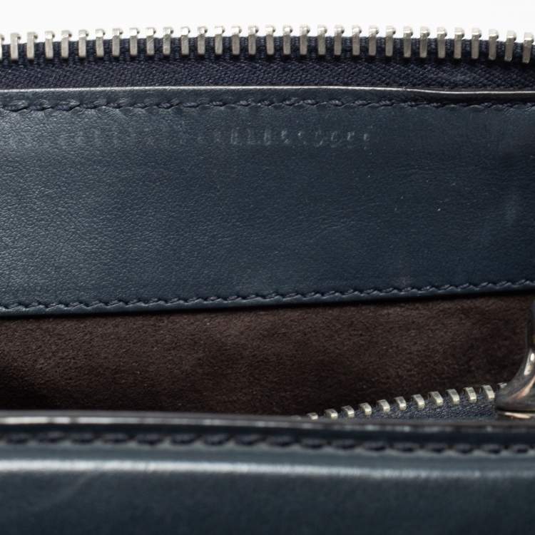 Pre Owned Fendi Black Leather Dotcom Top Handle Bag