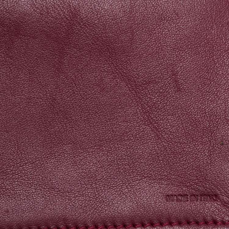 Pre Owned Fendi Burgundy Patent Leather Fendilicious Chain Clutch