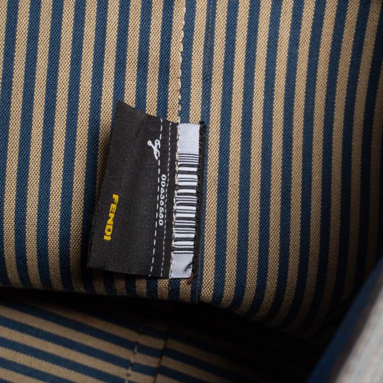 مملوكة مسبقًا Fendi Tobacco Zucca Coated Canvas and Leather Medium Roll Shopper Tote