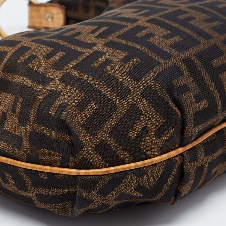 Pre Owned Fendi  Brown Zucca Canvas Shoulder Bag