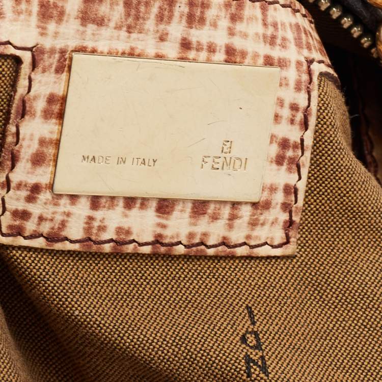 Pre Owned Fendi  Brown Zucca Canvas Shoulder Bag
