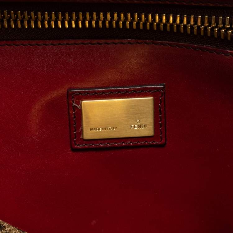 مملوكة مسبقًا Fendi Brown Leather Peekaboo Large Top Handle Bag
